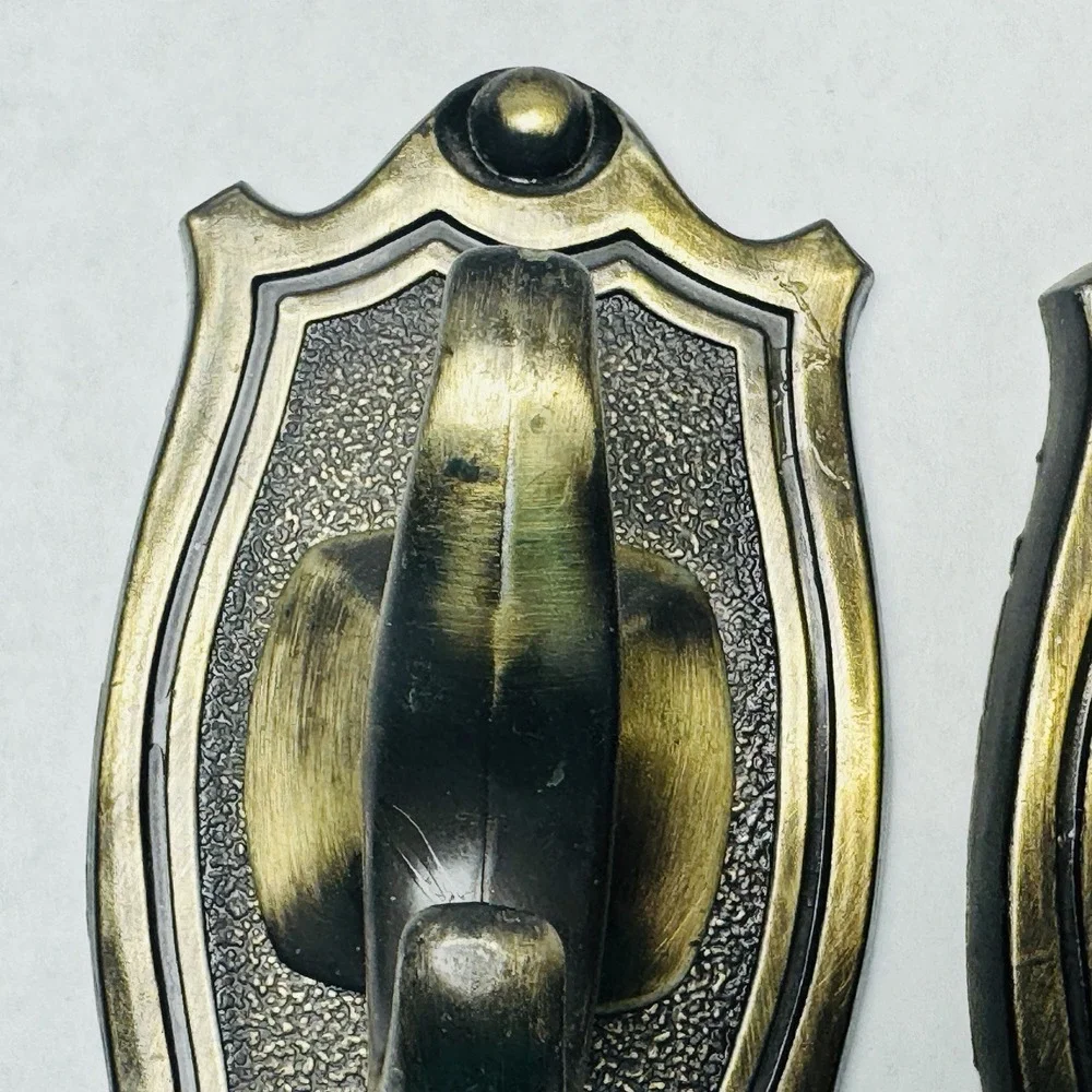 2‎ Vintage Brass Coat Hooks Spanish Revival Retro Victorian NA-9117-1